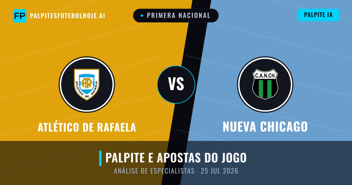 Atlético de Rafaela vs Nueva Chicago — prognóstico e prévia do jogo