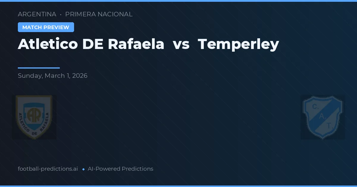 Atlético de Rafaela vs Temperley — prognóstico e prévia do jogo
