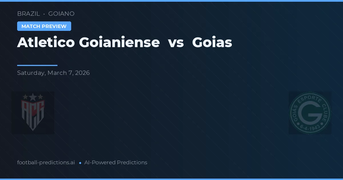 Atlético Goianiense vs Goiás — prognóstico e prévia do jogo