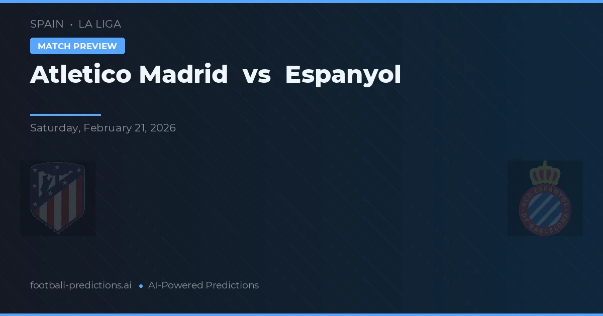 Atlético de Madrid vs Espanyol — prognóstico e prévia do jogo