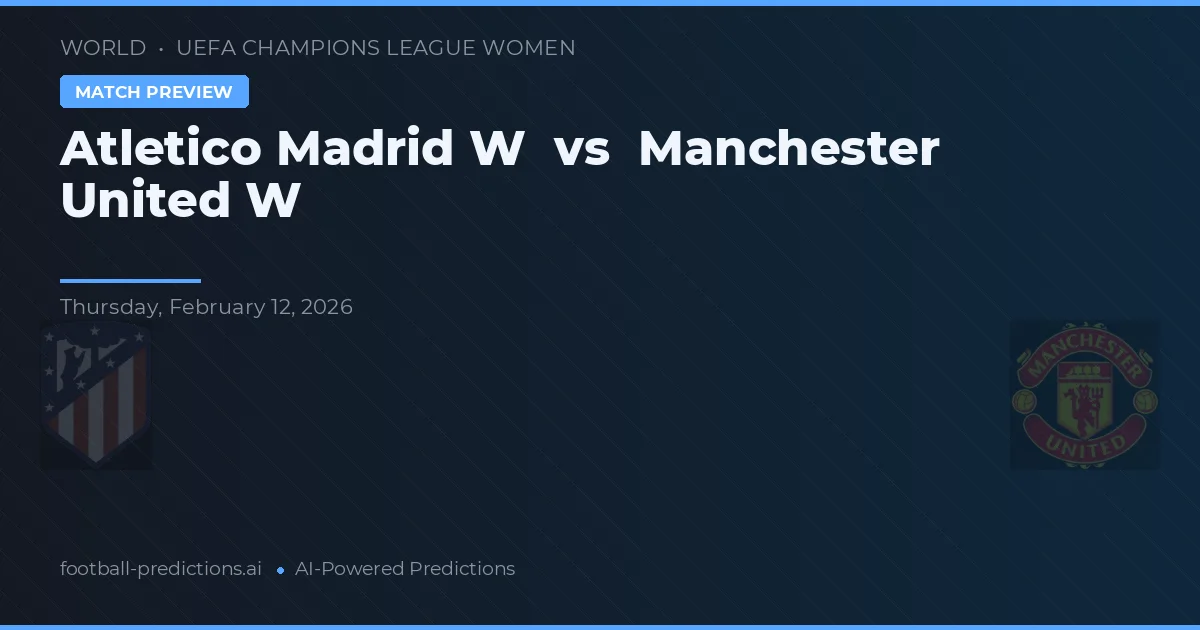 Atlético de Madrid W vs Manchester United W — prognóstico e prévia do jogo