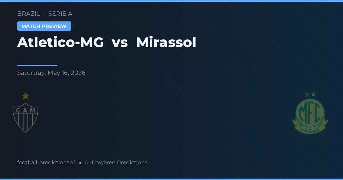 Atlético-MG vs Mirassol — prognóstico e prévia do jogo