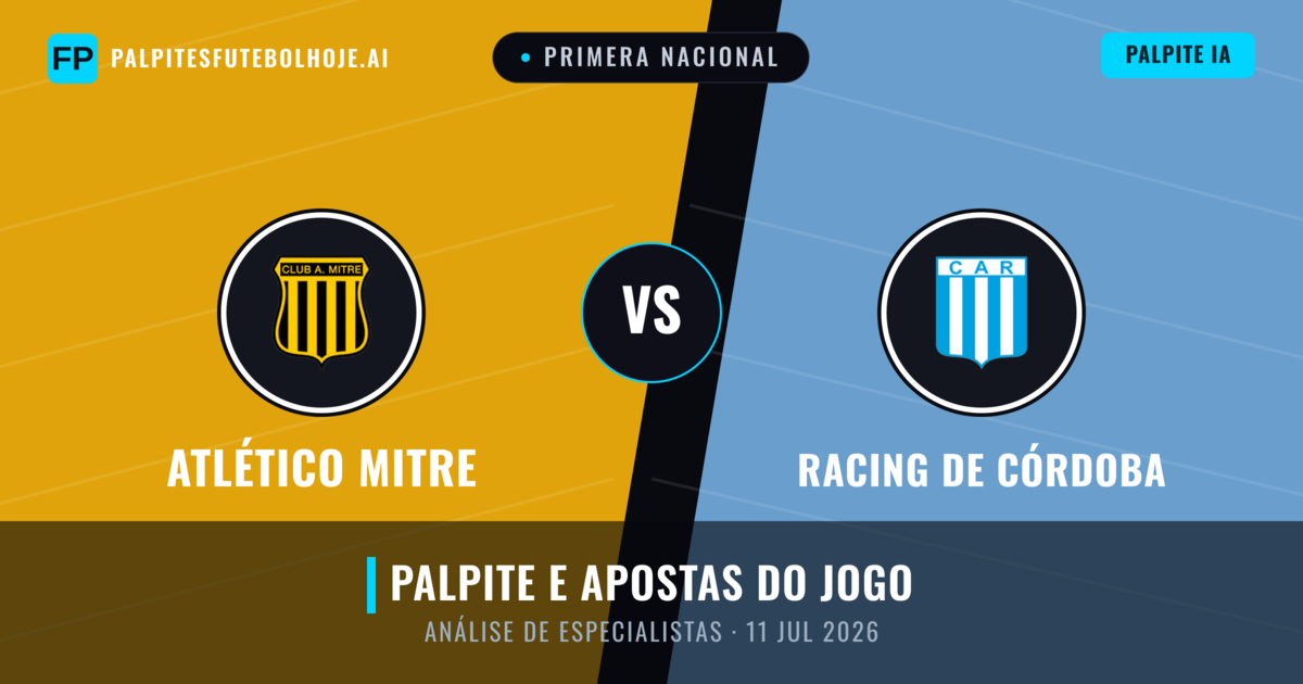 Atlético Mitre vs Racing de Córdoba — prognóstico e prévia do jogo