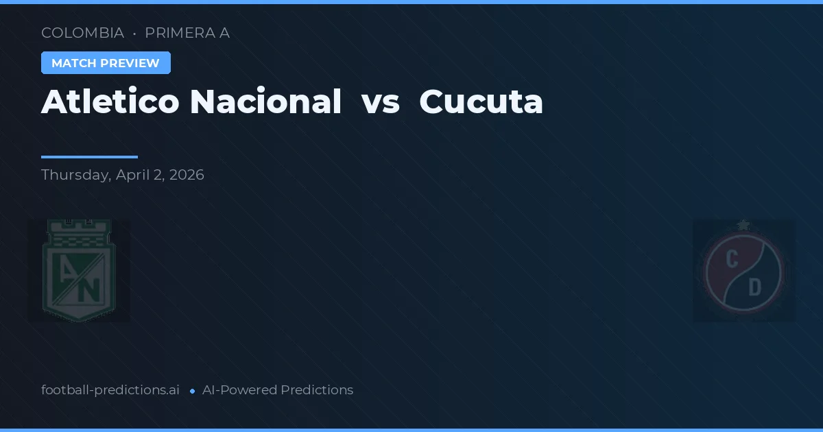 Atlético Nacional vs Cúcuta — prognóstico e prévia do jogo