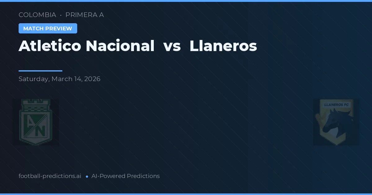 Atlético Nacional vs Llaneros — prognóstico e prévia do jogo