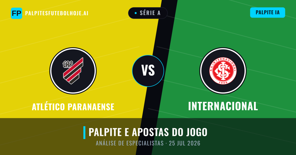 Atlético Paranaense vs Internacional — prognóstico e prévia do jogo