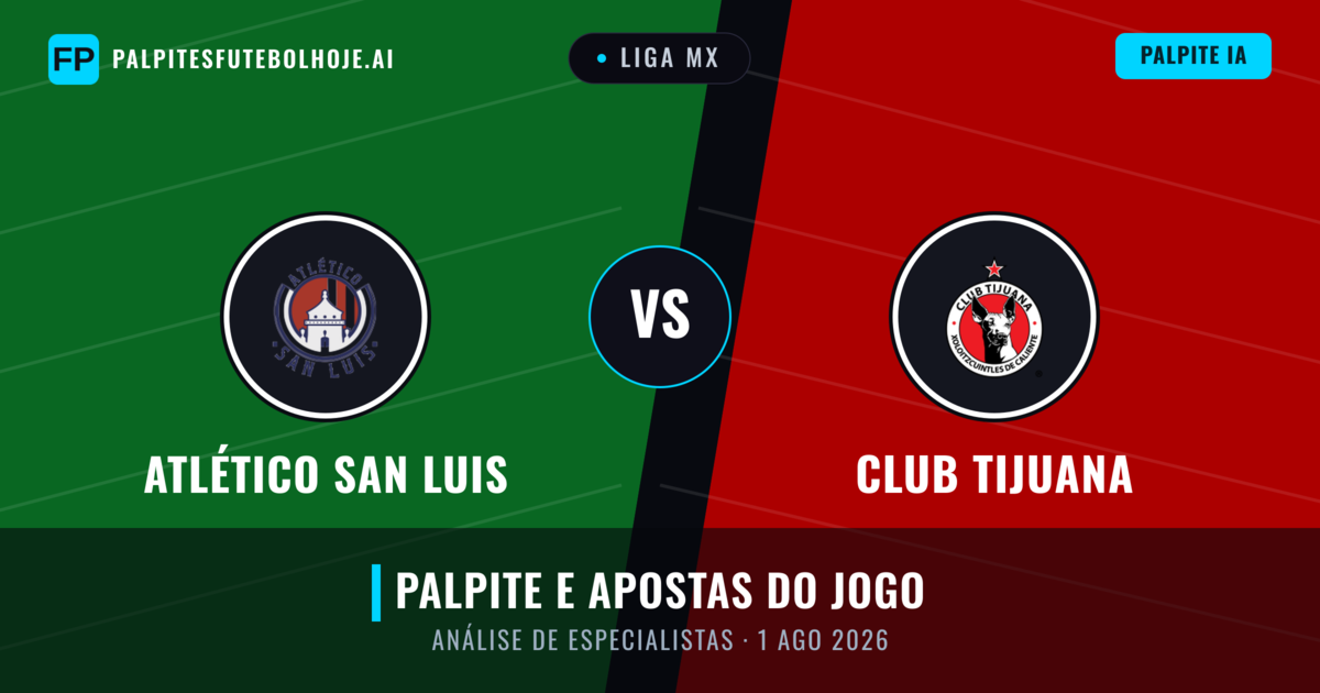 Atlético San Luis vs Club Tijuana — prognóstico e prévia do jogo