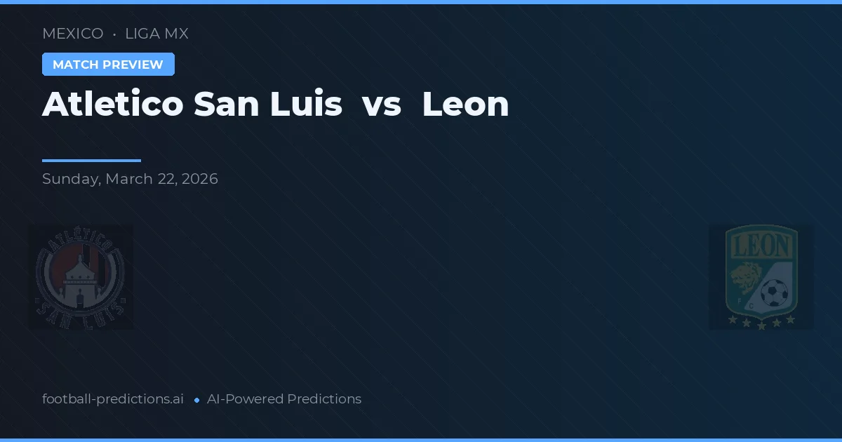 Atlético San Luis vs León — prognóstico e prévia do jogo