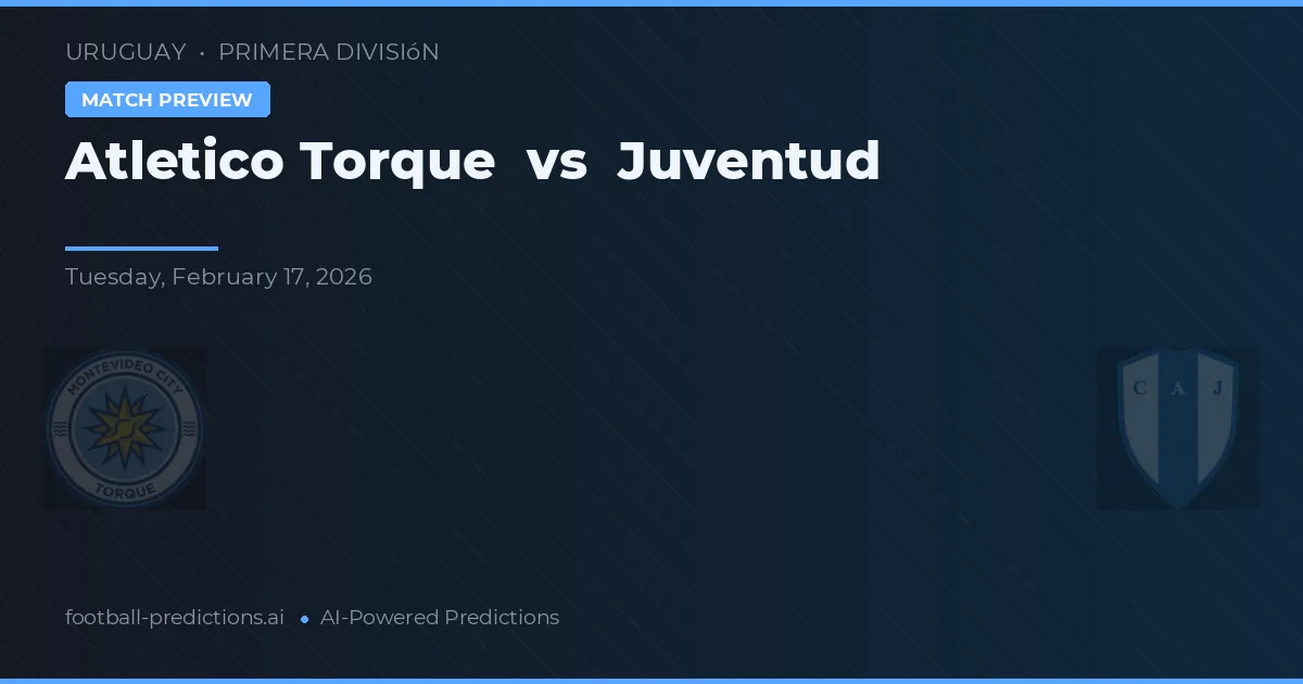 Club Atlético Torque vs Juventud — prognóstico e prévia do jogo