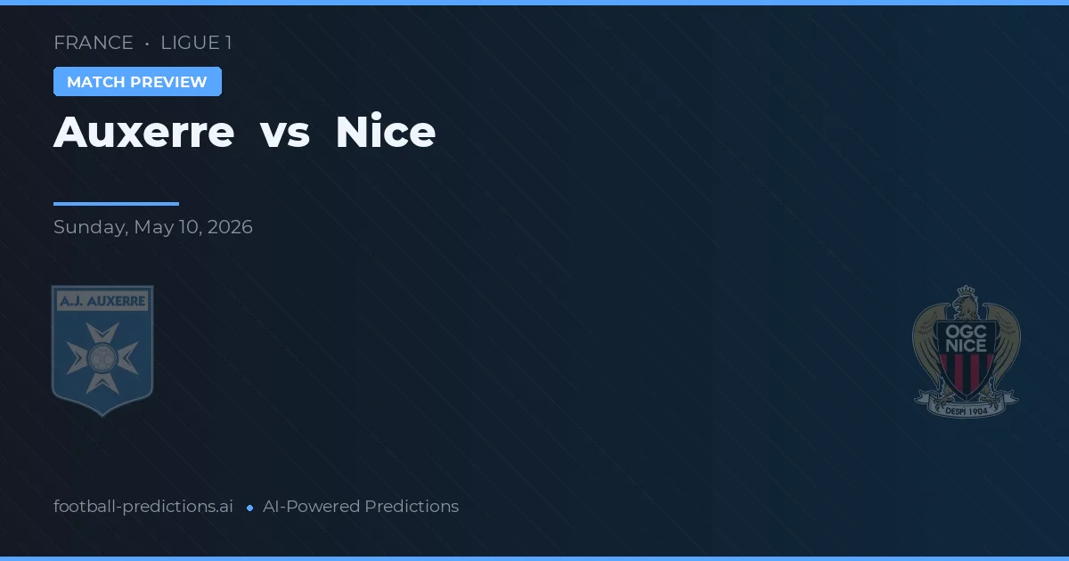Auxerre vs Nice — prognóstico e prévia do jogo