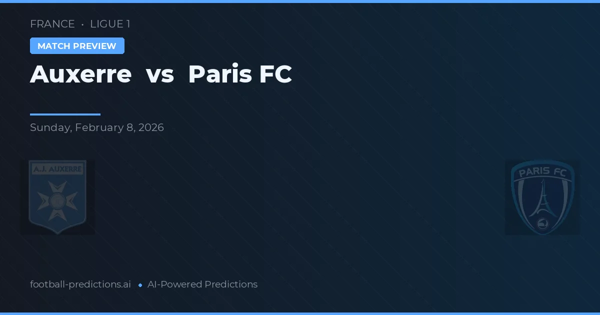 Auxerre vs Paris FC — prognóstico e prévia do jogo