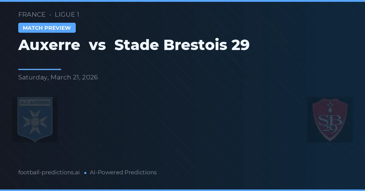 Auxerre vs Stade Brestois 29 — prognóstico e prévia do jogo
