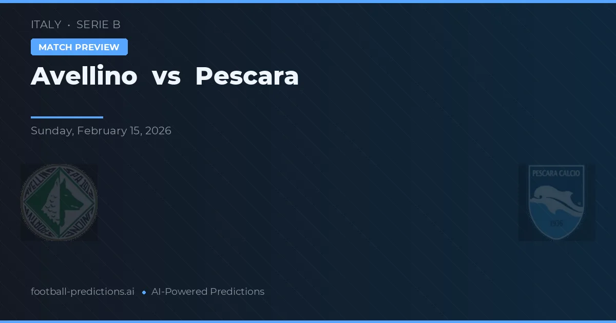Avellino vs Pescara — prognóstico e prévia do jogo
