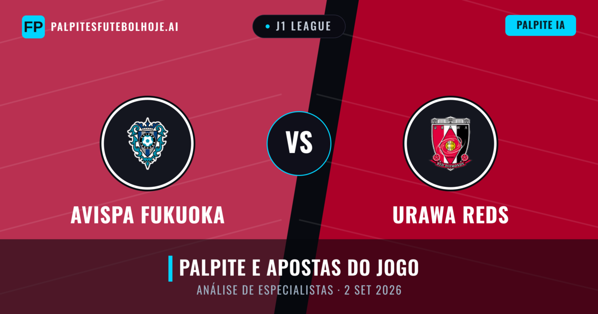 Avispa Fukuoka vs Urawa Reds — prognóstico e prévia do jogo