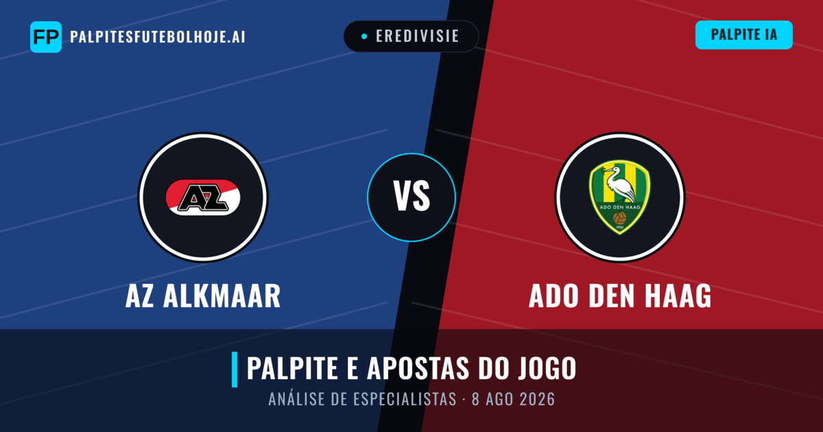 AZ Alkmaar vs ADO Den Haag — prognóstico e prévia do jogo