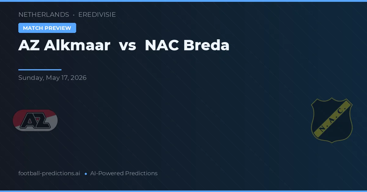 AZ Alkmaar vs NAC Breda — prognóstico e prévia do jogo