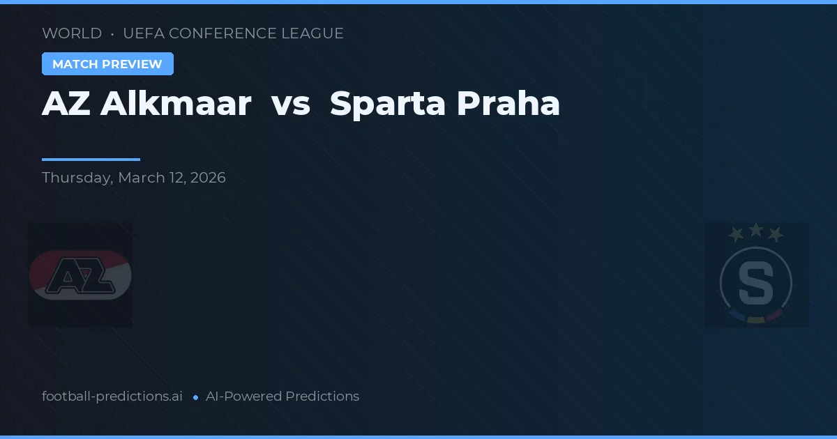 AZ Alkmaar vs Sparta Praga — prognóstico e prévia do jogo