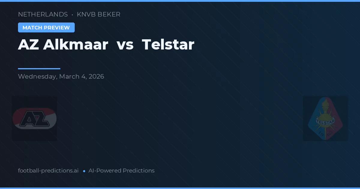 AZ Alkmaar vs Telstar — prognóstico e prévia do jogo