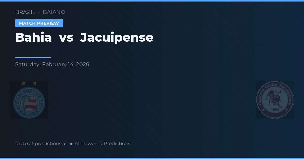 Bahia vs Jacuipense — prognóstico e prévia do jogo