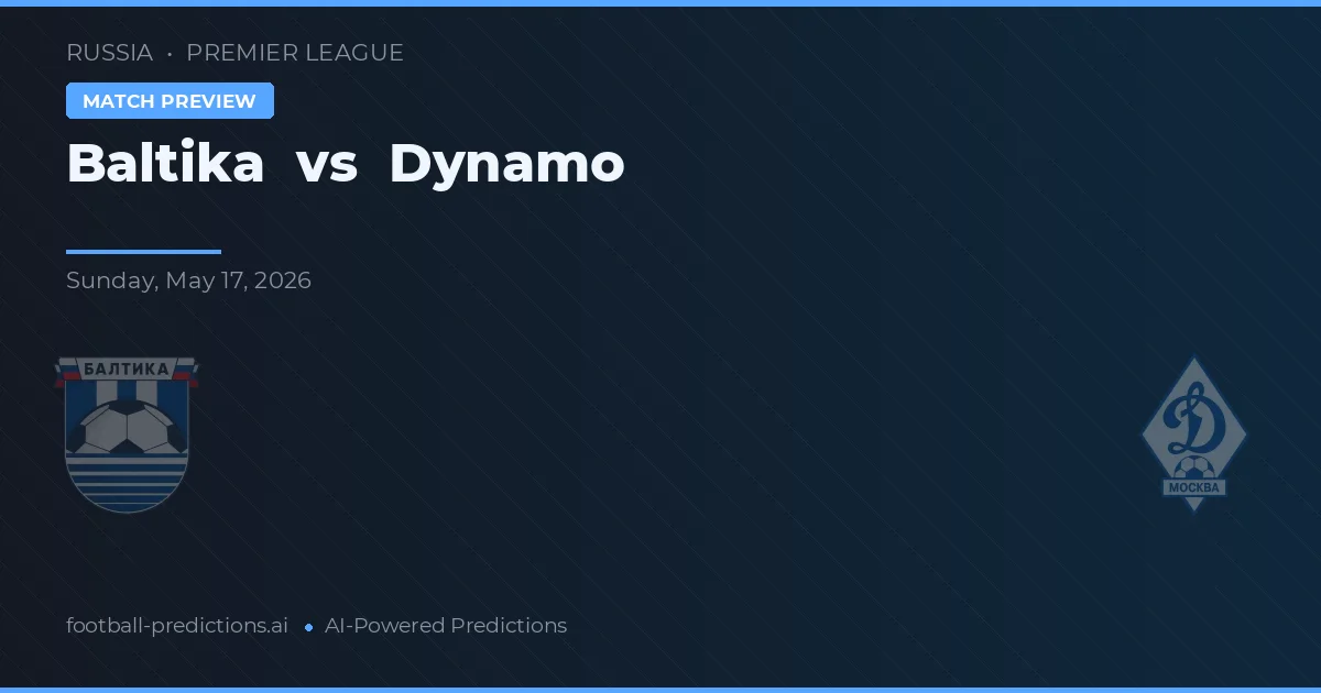 Baltika vs Dínamo — prognóstico e prévia do jogo