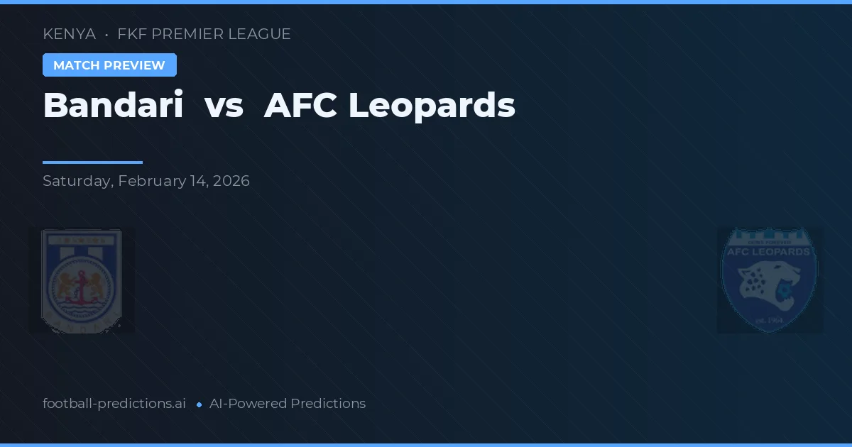 Bandari vs AFC Leopards — prognóstico e prévia do jogo