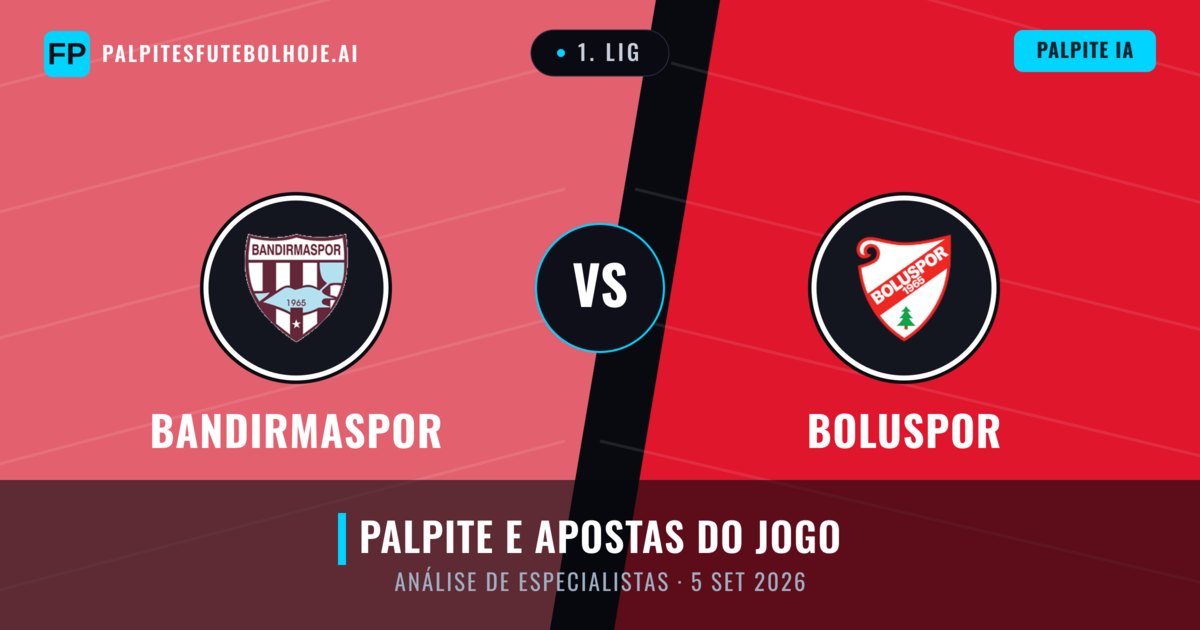 Bandırmaspor vs Boluspor — prognóstico e prévia do jogo