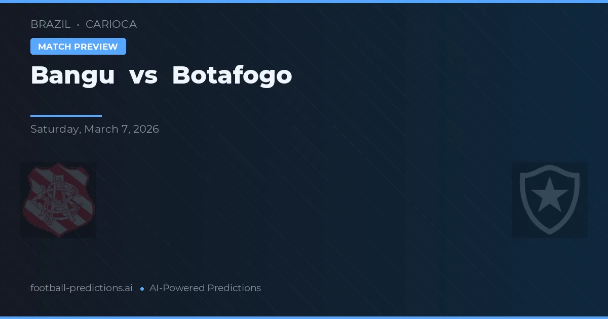 Bangu vs Botafogo — prognóstico e prévia do jogo