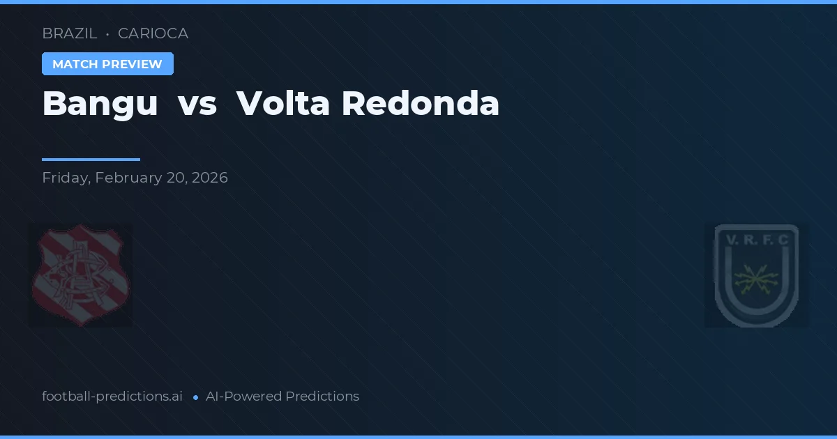 Bangu vs Volta Redonda — prognóstico e prévia do jogo