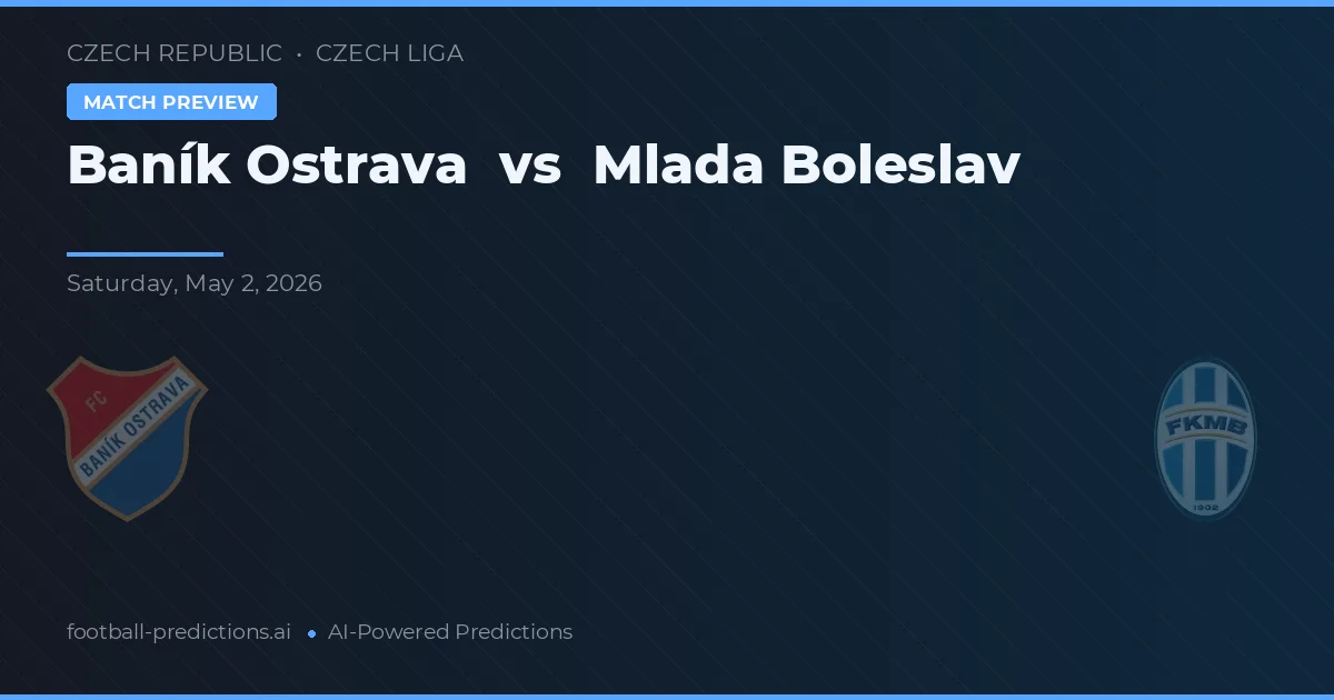 Baník Ostrava vs Mladá Boleslav — prognóstico e prévia do jogo