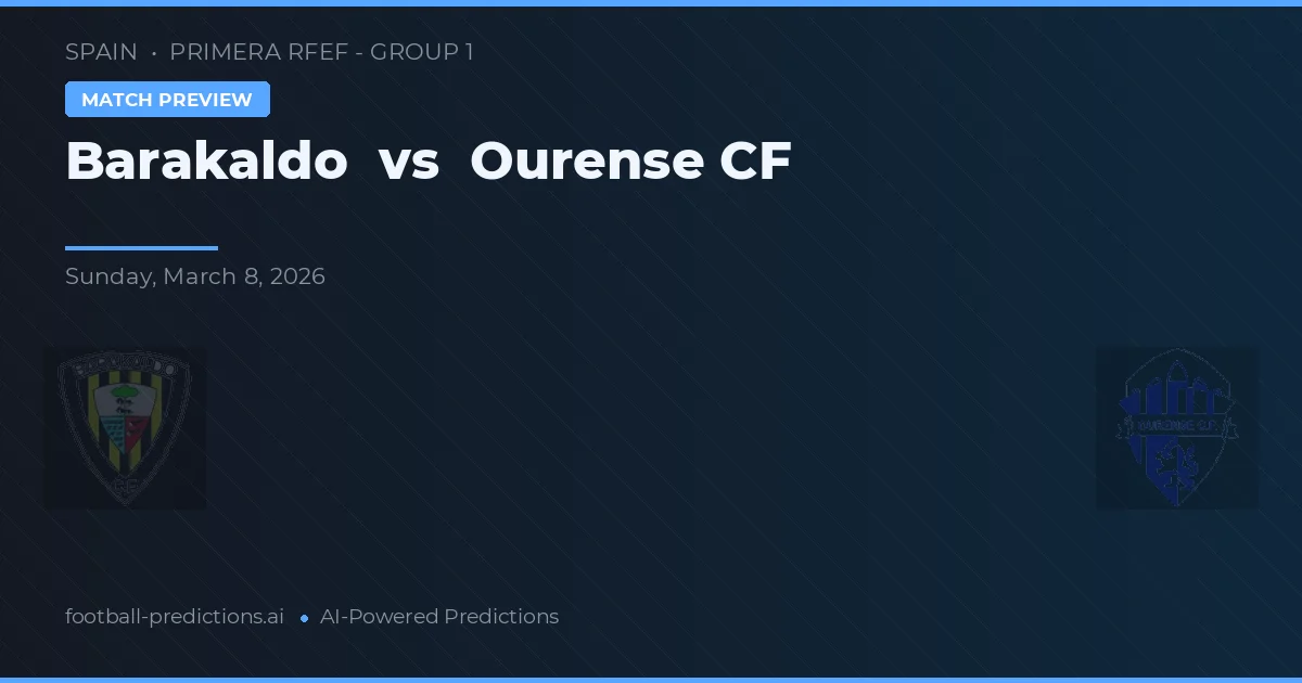 Barakaldo vs Ourense CF — prognóstico e prévia do jogo