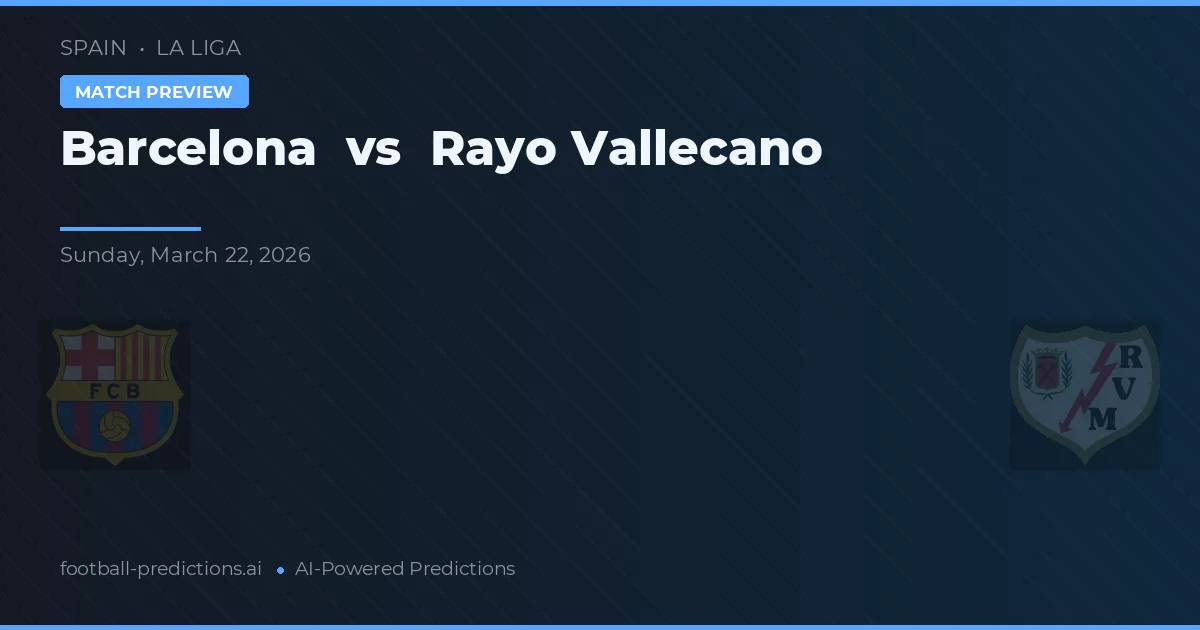 Barcelona vs Rayo Vallecano — prognóstico e prévia do jogo