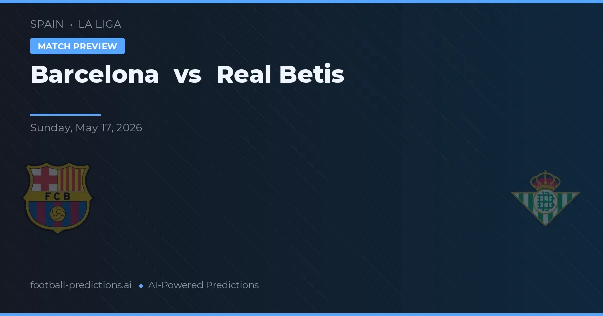 Barcelona vs Real Betis — prognóstico e prévia do jogo