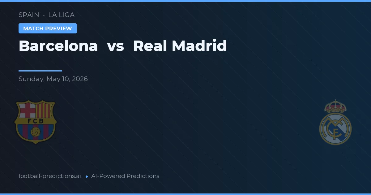 Barcelona vs Real Madrid — prognóstico e prévia do jogo
