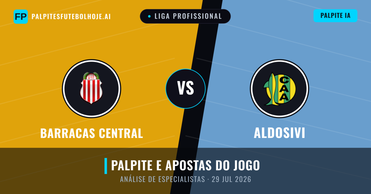 Barracas Central vs Aldosivi — prognóstico e prévia do jogo