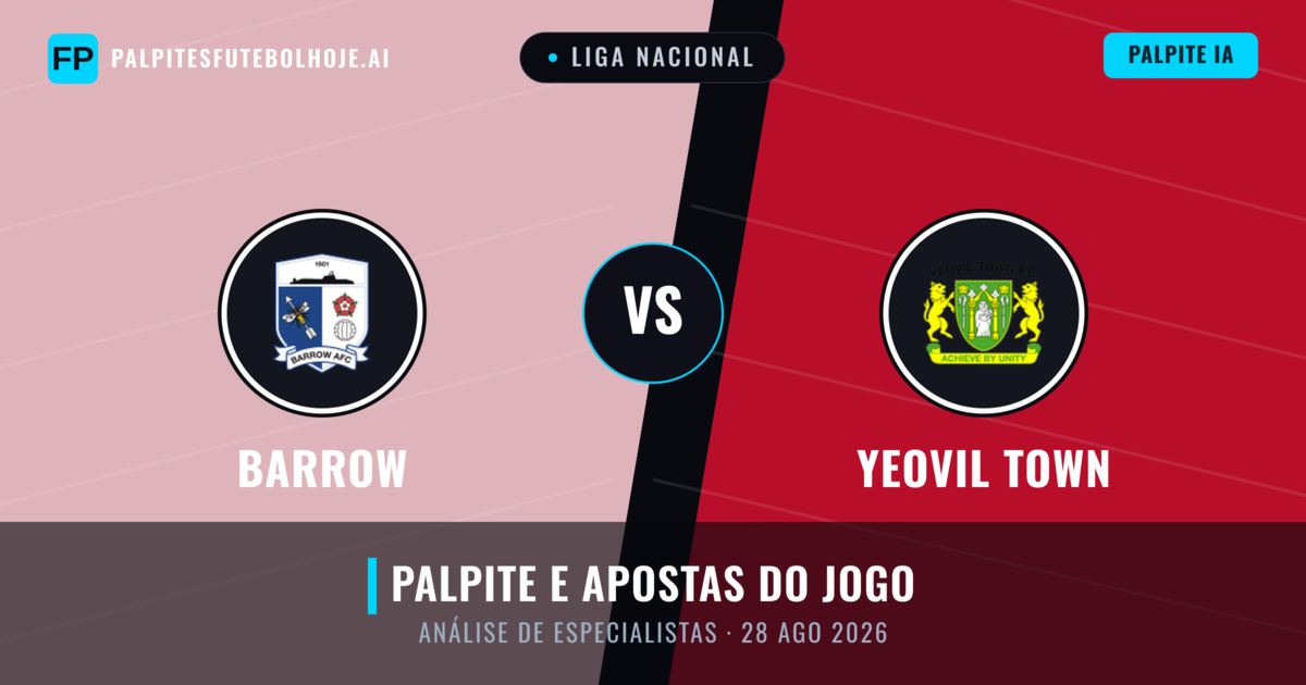 Barrow vs Yeovil Town — prognóstico e prévia do jogo