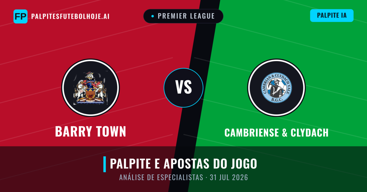Barry Town vs Cambriense & Clydach — prognóstico e prévia do jogo