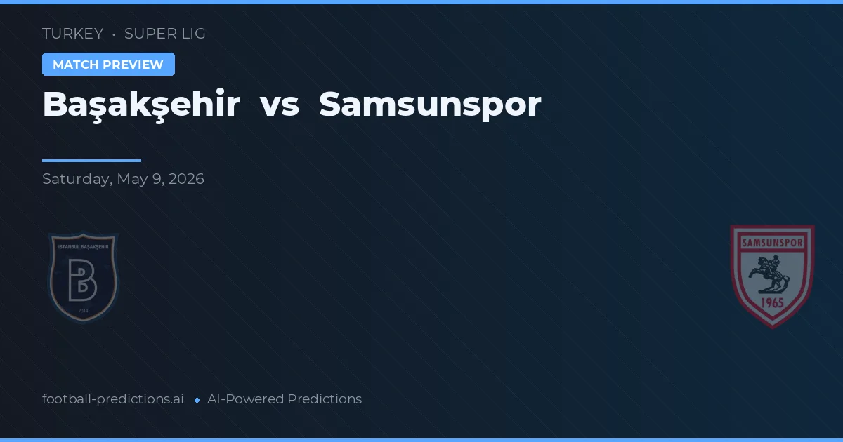 Başakşehir vs Samsunspor — prognóstico e prévia do jogo