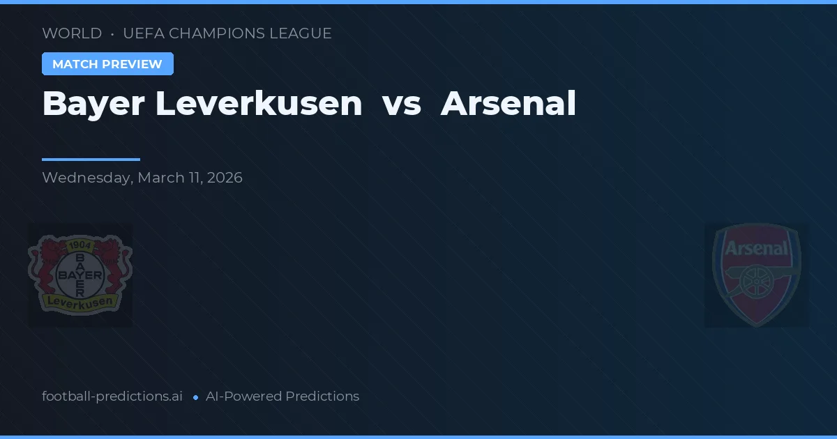 Bayer Leverkusen vs Arsenal — prognóstico e prévia do jogo