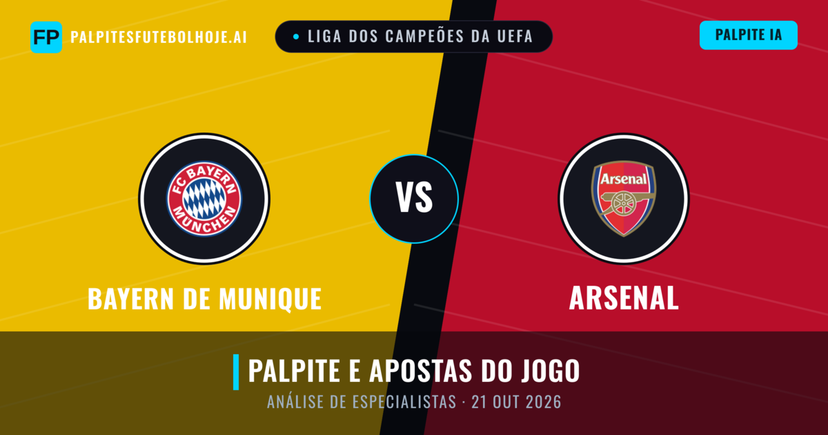 Bayern de Munique vs Arsenal — prognóstico e prévia do jogo