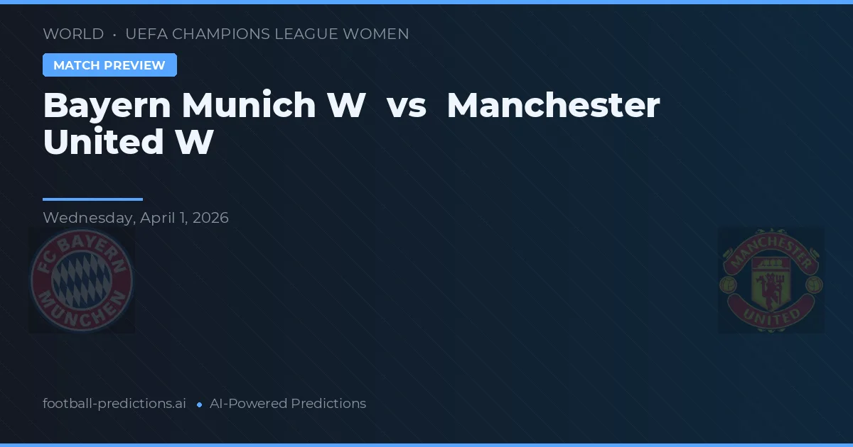 Bayern de Munique W vs Manchester United W — prognóstico e prévia do jogo