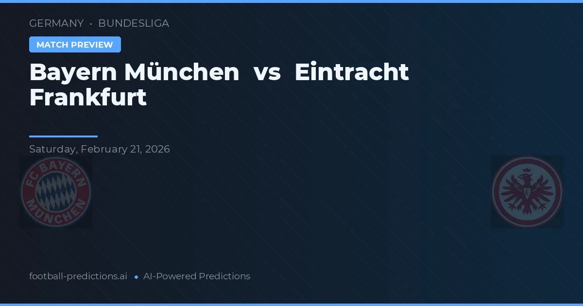 Bayern de Munique vs Eintracht Frankfurt — prognóstico e prévia do jogo