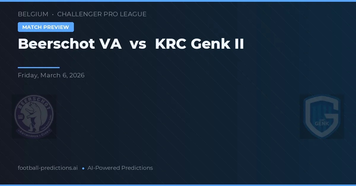 Beerschot vs KRC Genk II — prognóstico e prévia do jogo