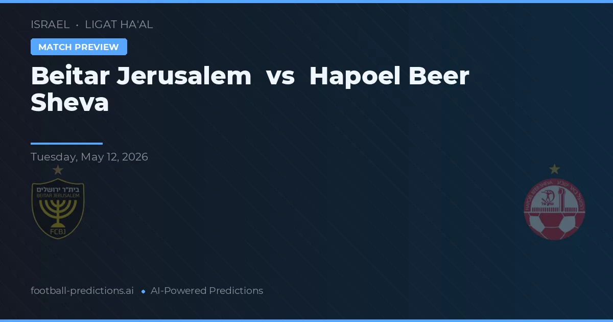 Beitar Jerusalém vs Hapoel Beer Sheva — prognóstico e prévia do jogo