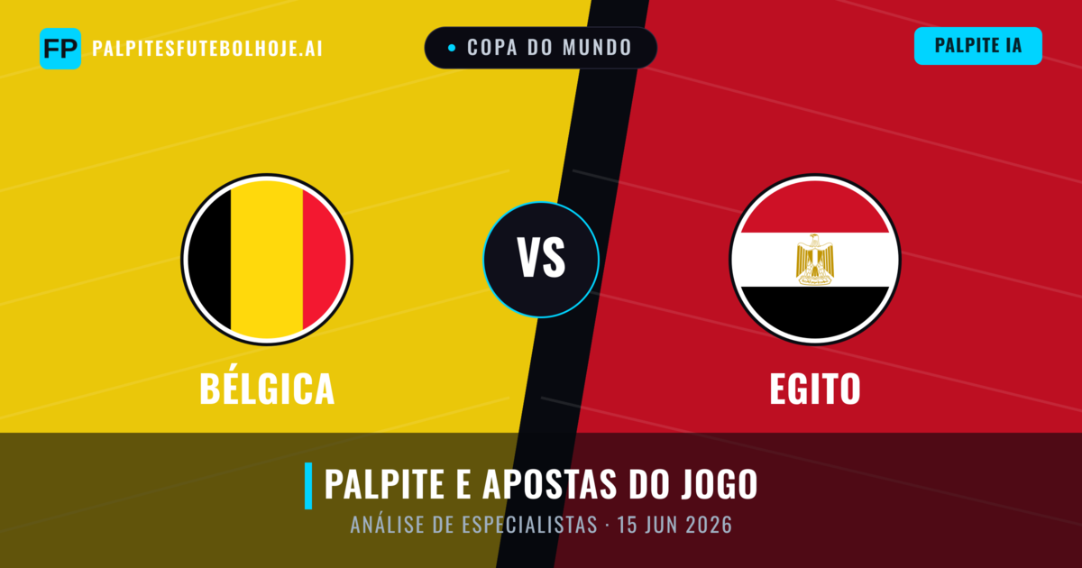 Bélgica vs Egito — prognóstico e prévia do jogo