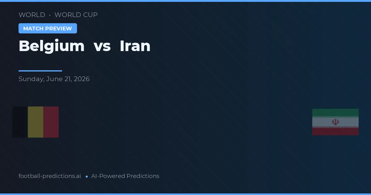 Bélgica vs Irã — prognóstico e prévia do jogo