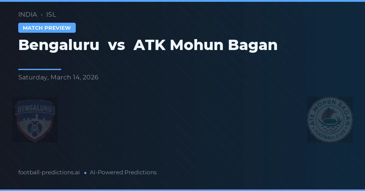 Bengaluru vs ATK Mohun Bagan — prognóstico e prévia do jogo