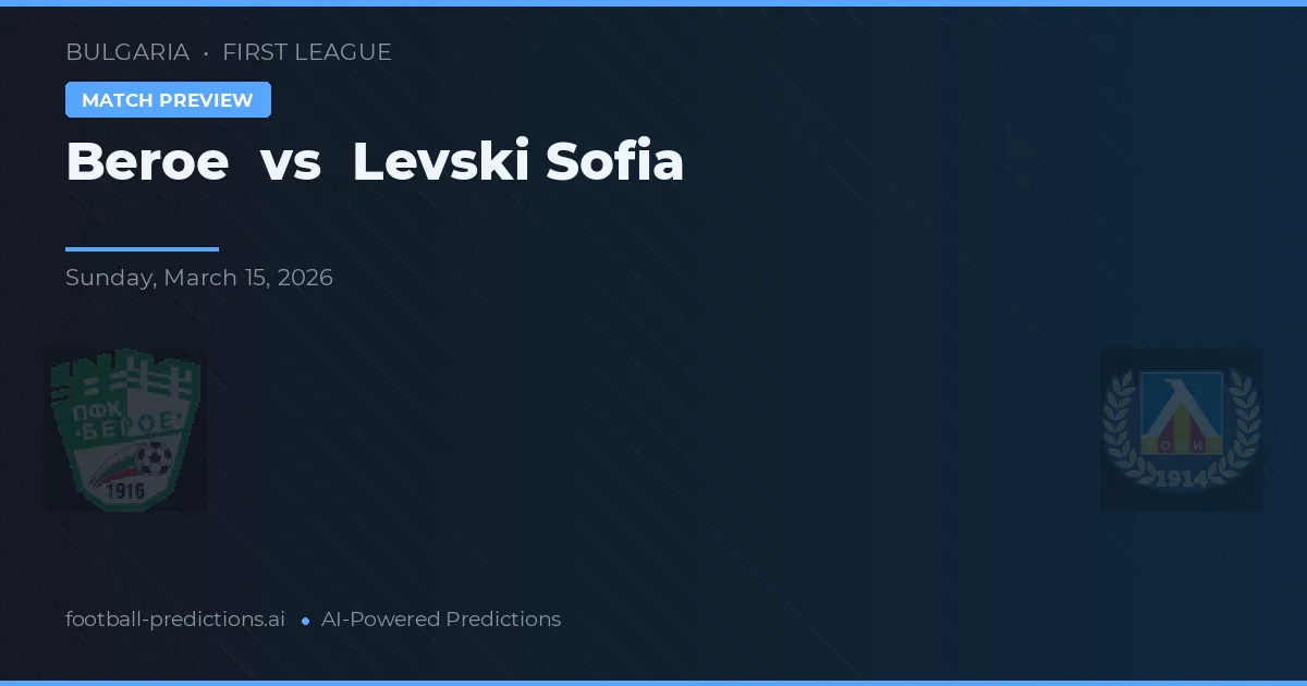 Beroe vs Levski Sofia — prognóstico e prévia do jogo
