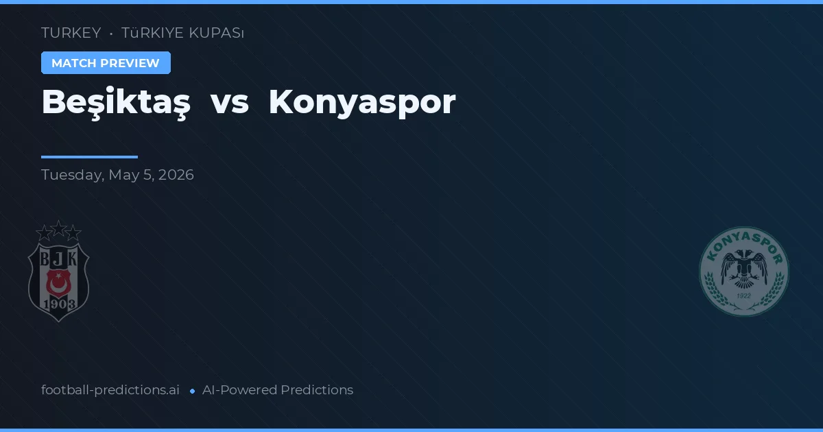 Beşiktaş vs Konyaspor — prognóstico e prévia do jogo