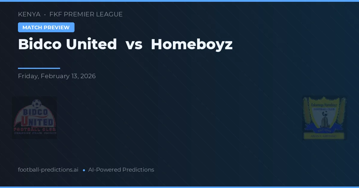 Bidco United vs Homeboyz — prognóstico e prévia do jogo
