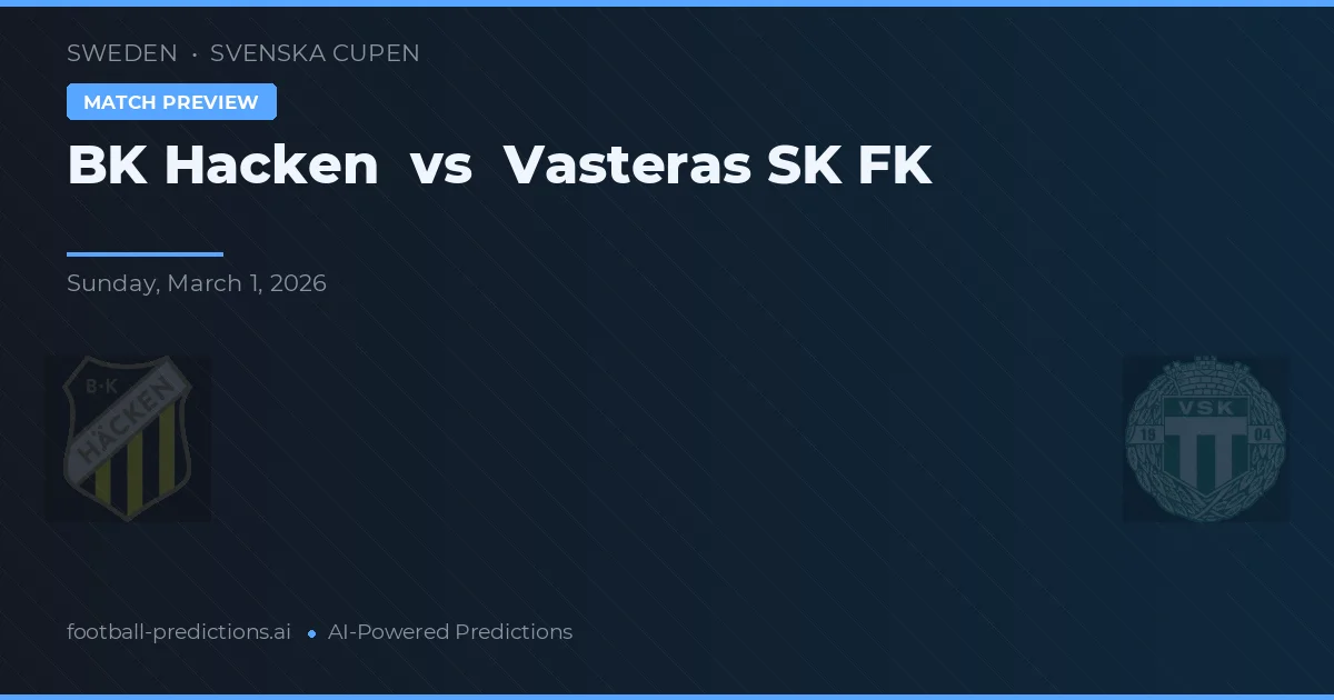 Häcken vs Västerås SK FK — prognóstico e prévia do jogo